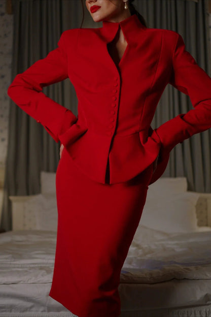 Tweed Sophisticated Professional Two Piece Set