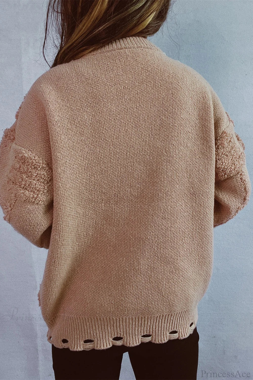 Christmas 3d Tree Pearl Flocked Sweater