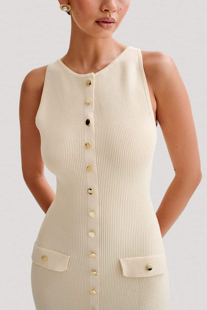 Fiona | Knit Sleeveless Maxi Dress