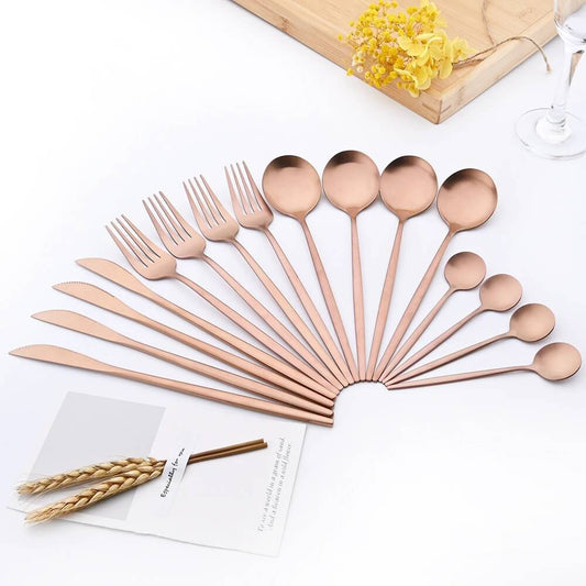 Modern Rose Flatware Set