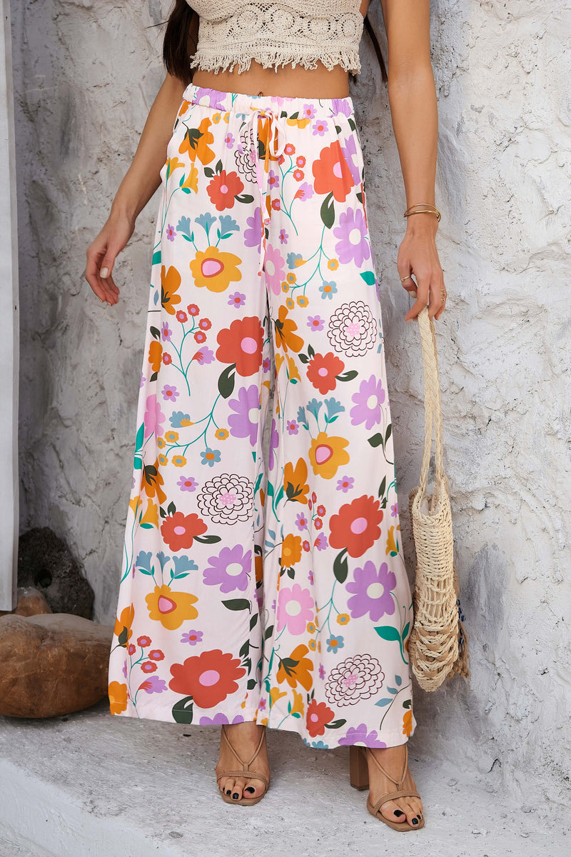 Yacht Party Wide Leg Pants - Cream