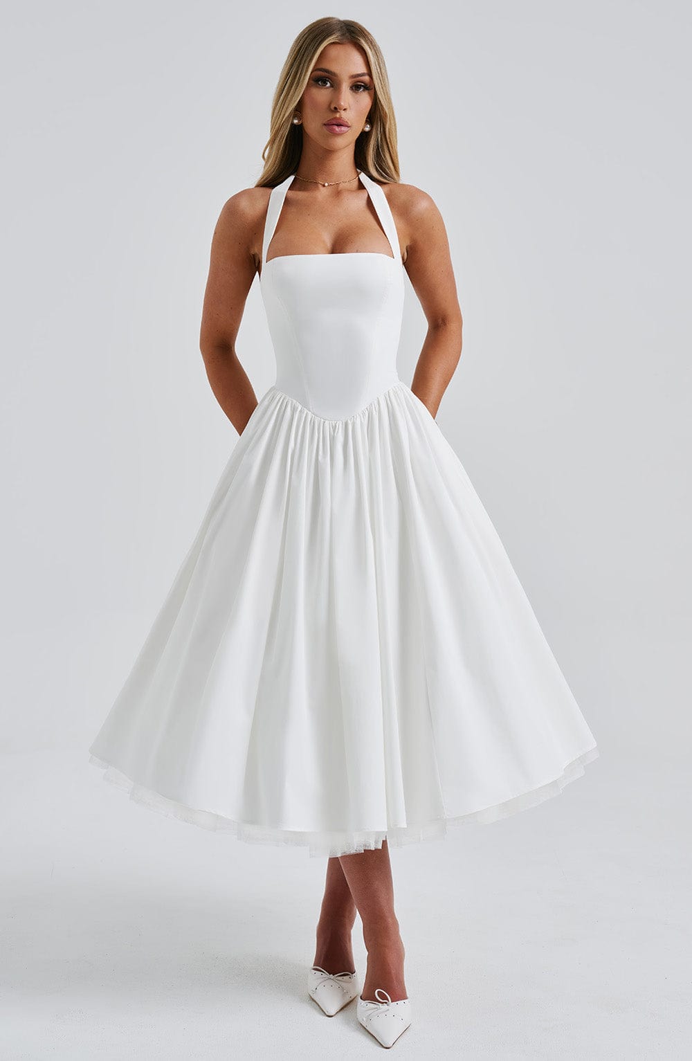 Monaco Grace Corset Midi Dress
