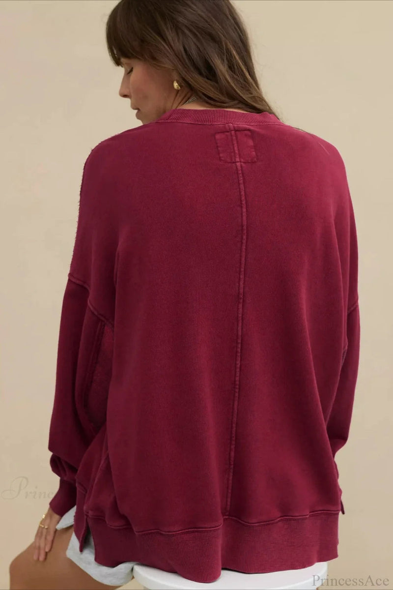 Crew Neck Minimalist Relaxed Sweatshirt