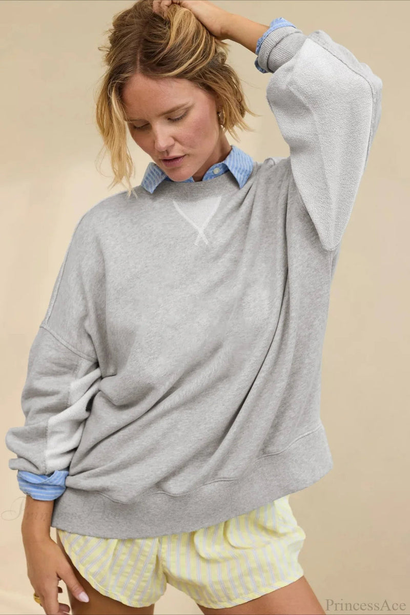 Crew Neck Minimalist Relaxed Sweatshirt