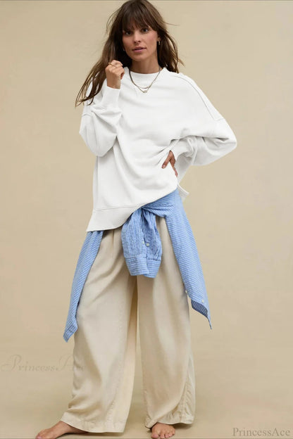 Crew Neck Minimalist Relaxed Sweatshirt
