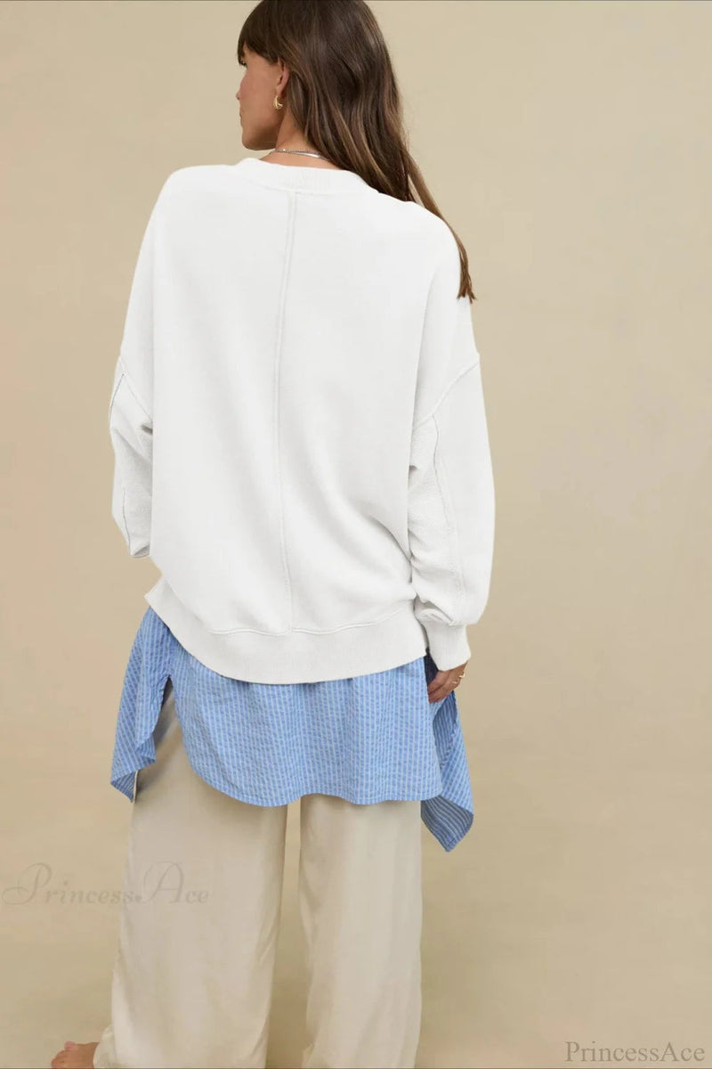 Crew Neck Minimalist Relaxed Sweatshirt