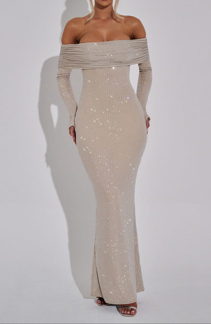 Elena Maxi Dress - Nude