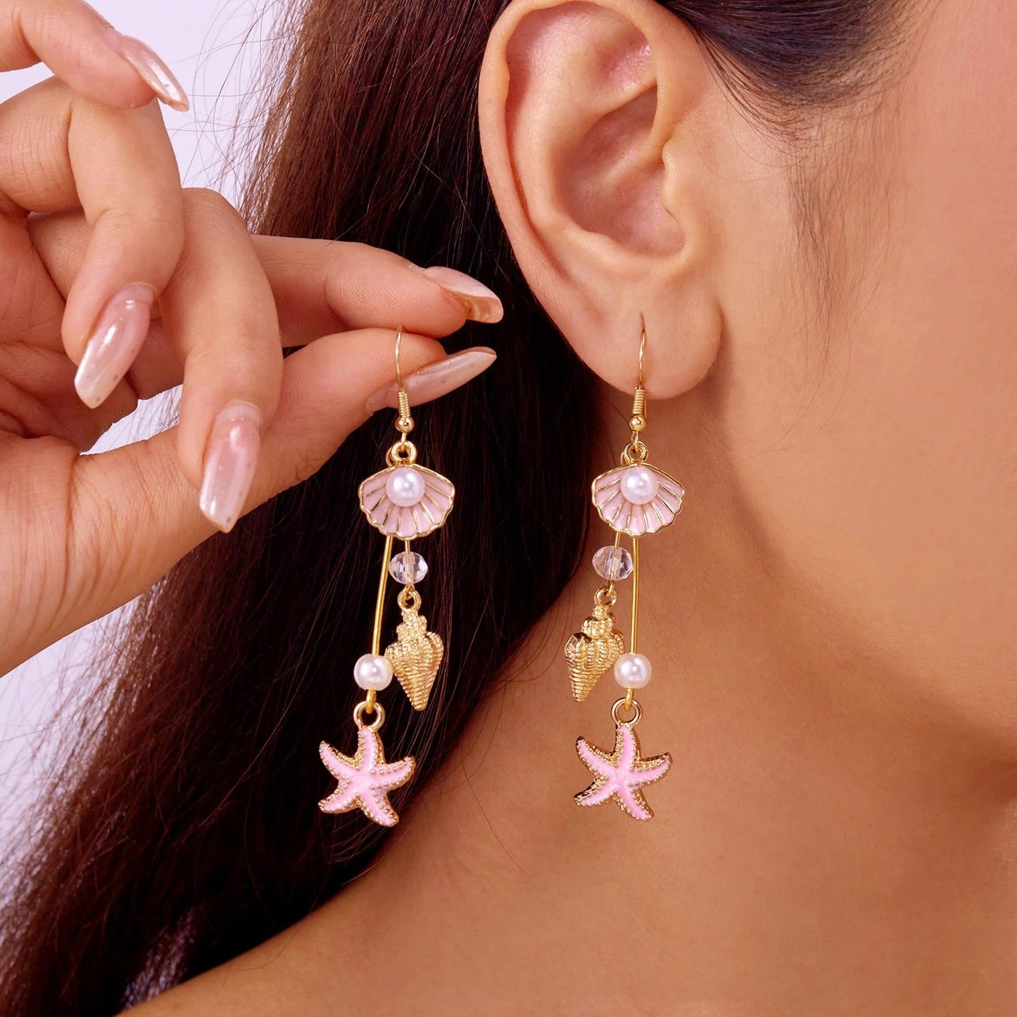 Romantic Seashell Pearl Earrings