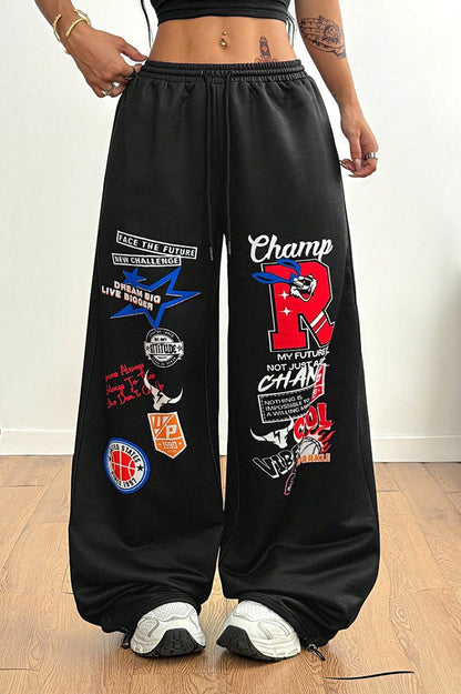 Printed Hip Hop Loose Pants
