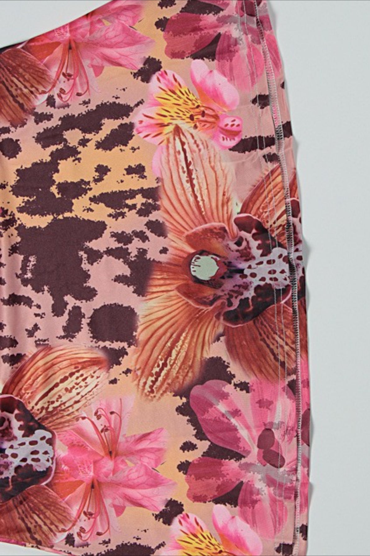 Tie Strapless Ruffled Print Bodycon Maxi Dress