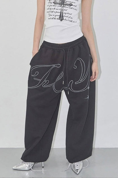 Hip-hop Letter Wing Pants