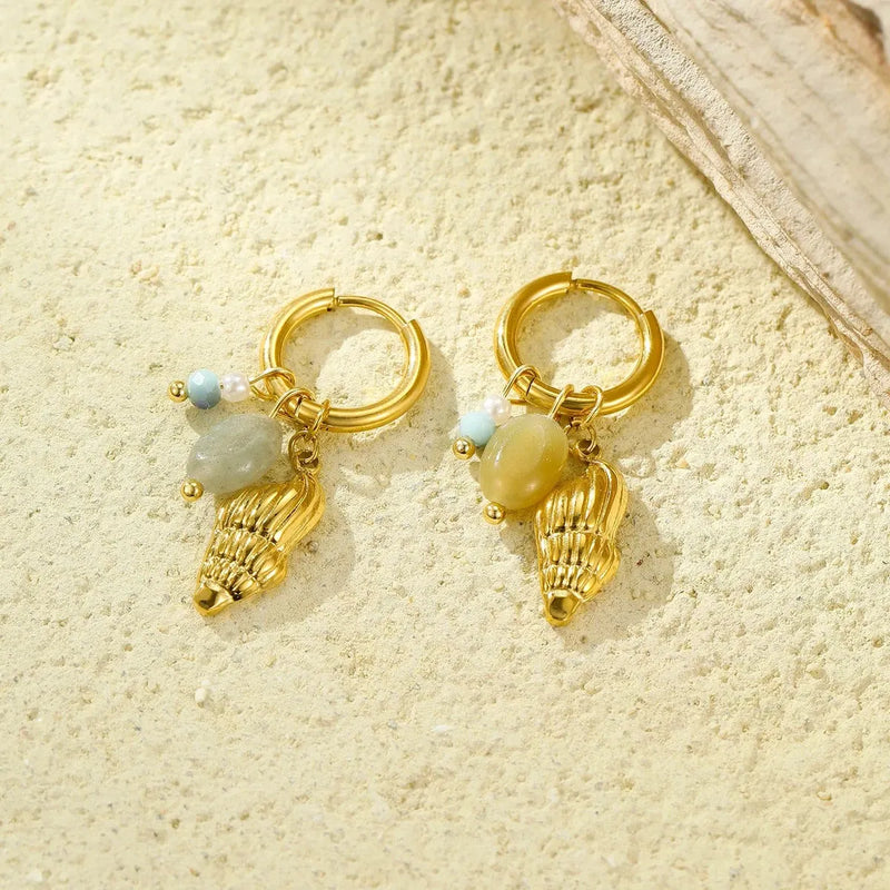 Elegant Shell Charm Earrings