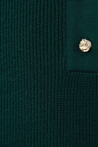 Collared Knit Sweater Dress