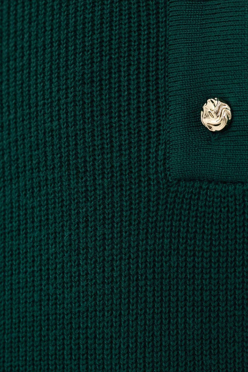 Collared Knit Sweater Dress