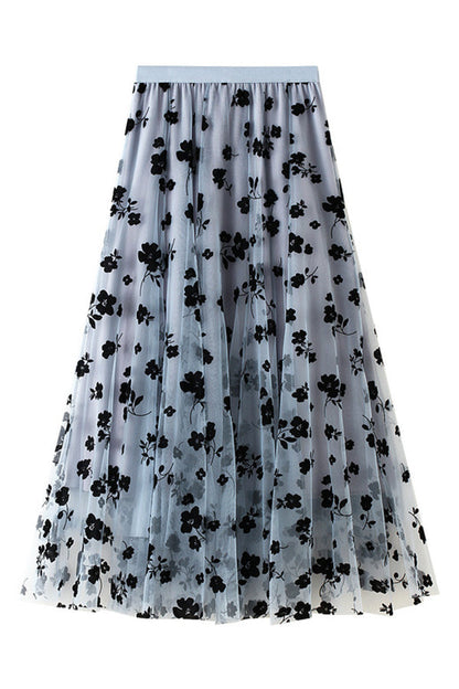 Long Slim Draped Gauze Skirt Super Fairy Fairy Pleated Skirt