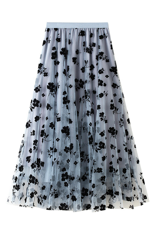 Long Slim Draped Gauze Skirt Super Fairy Fairy Pleated Skirt