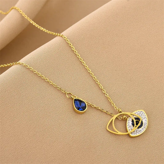 Elegant Sapphire Gold Necklace