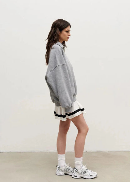 Zip-up Navy Sweater