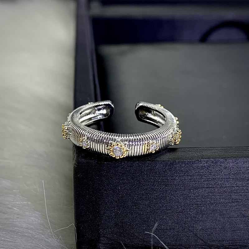 Elegant Crystal Cuff Ring