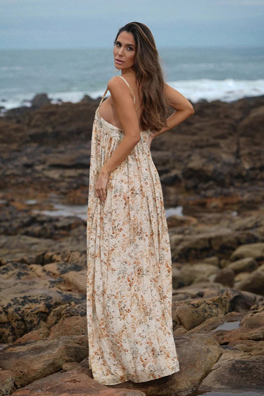 Print Sleeveless Maxi Dress
