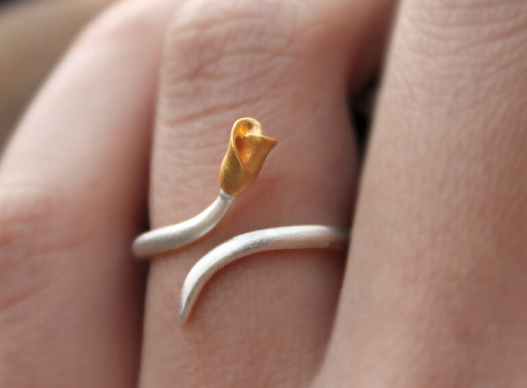 Modern Gold Accent Ring