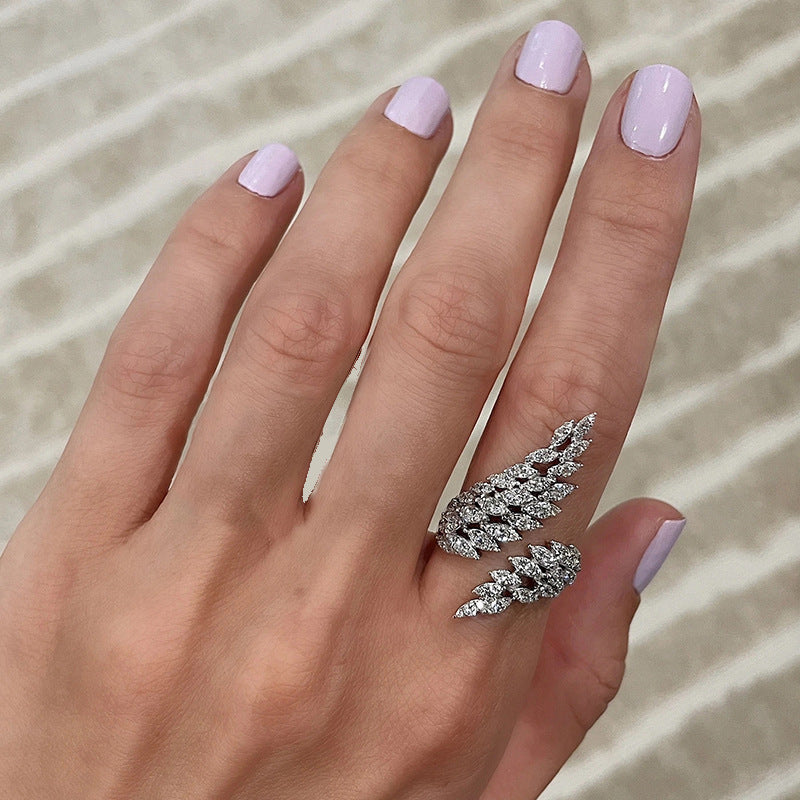 Statement Crystal Wing Ring