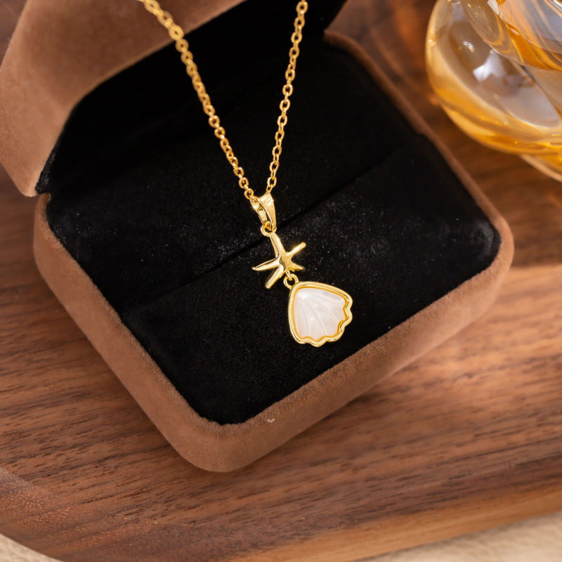 Elegant Shell Gold Necklace