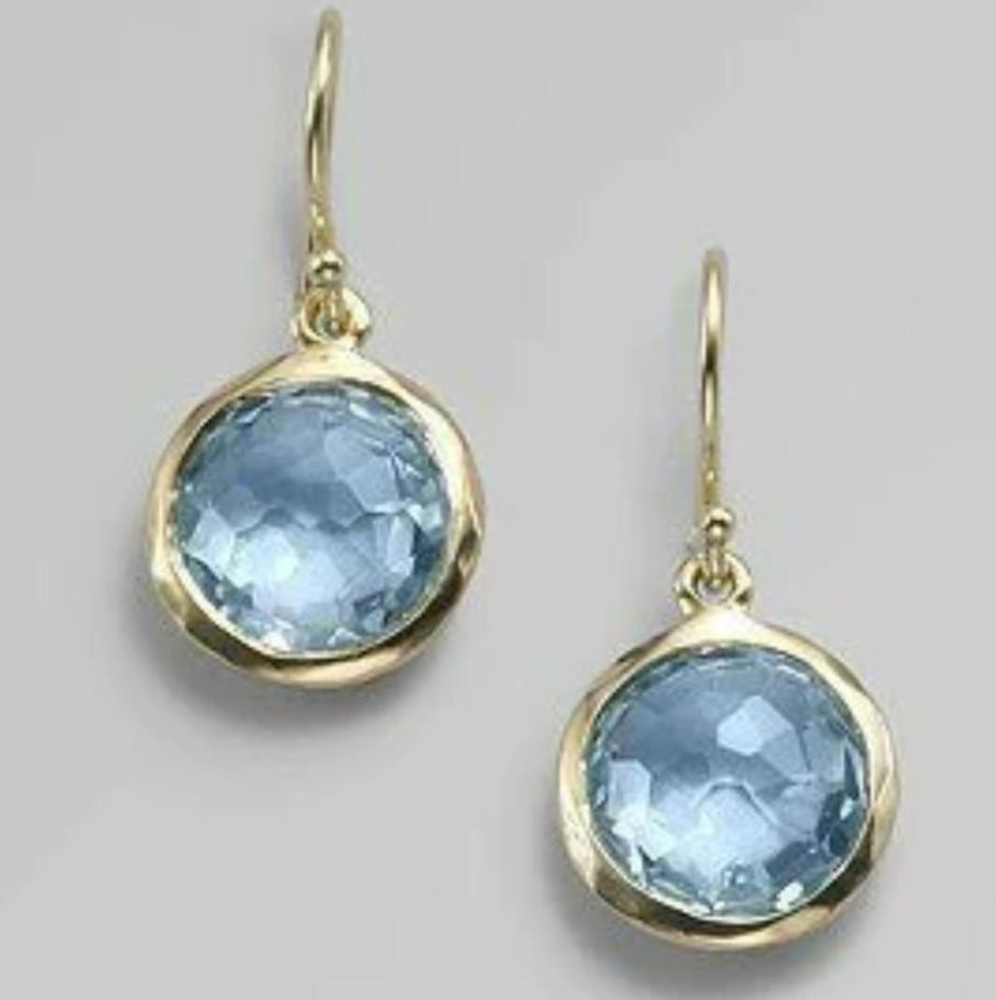 Elegant Blue Topaz Earrings