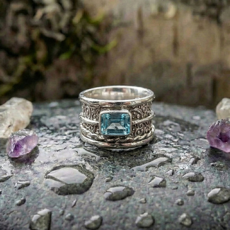 Classic Blue Stone Ring