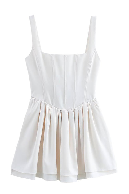 Velvet Square Neck Slim Fit Mini Dress