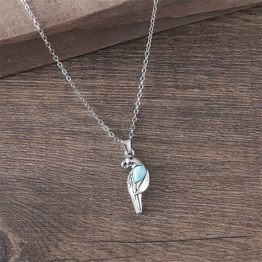 Elegant Turquoise Bird Necklace