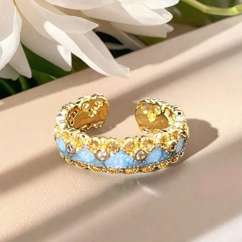 Elegant Gemstone Cuff Ring