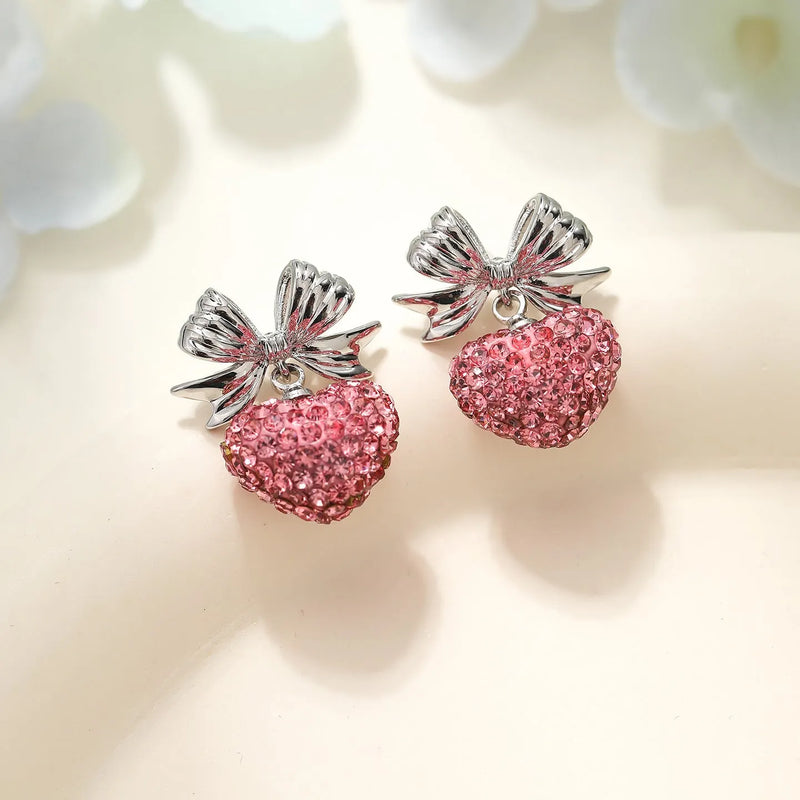 Elegant Pink Crystal Earrings