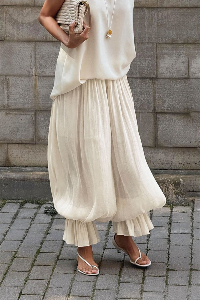 Structured Puff Ankle Pants