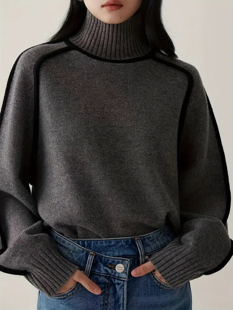 Half Turtleneck Knitted Sweater