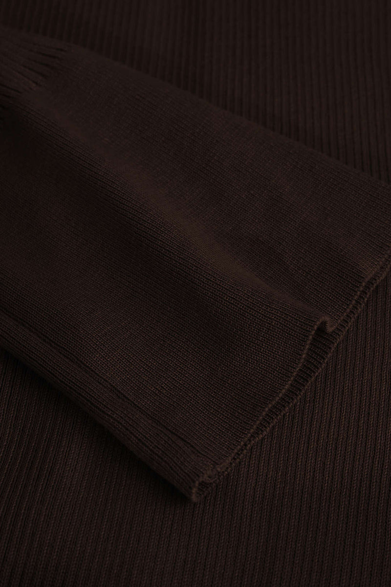 Color Shell Sleeve Ribbed Buttons Down Maxi Dress