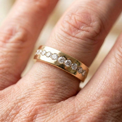 Vintage Zirconia Gold Ring