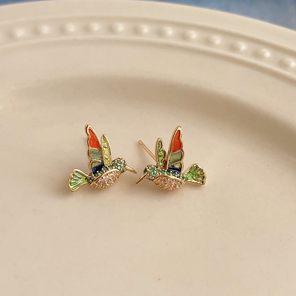 Colorful Hummingbird Earrings