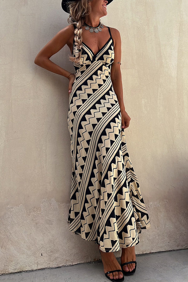 Exclusive Melody Satin Print Smocked Back Midi Dress
