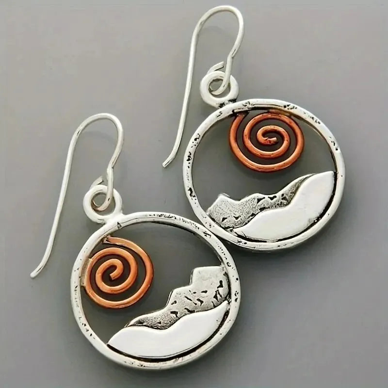 Handmade Sun Mountain Earrings