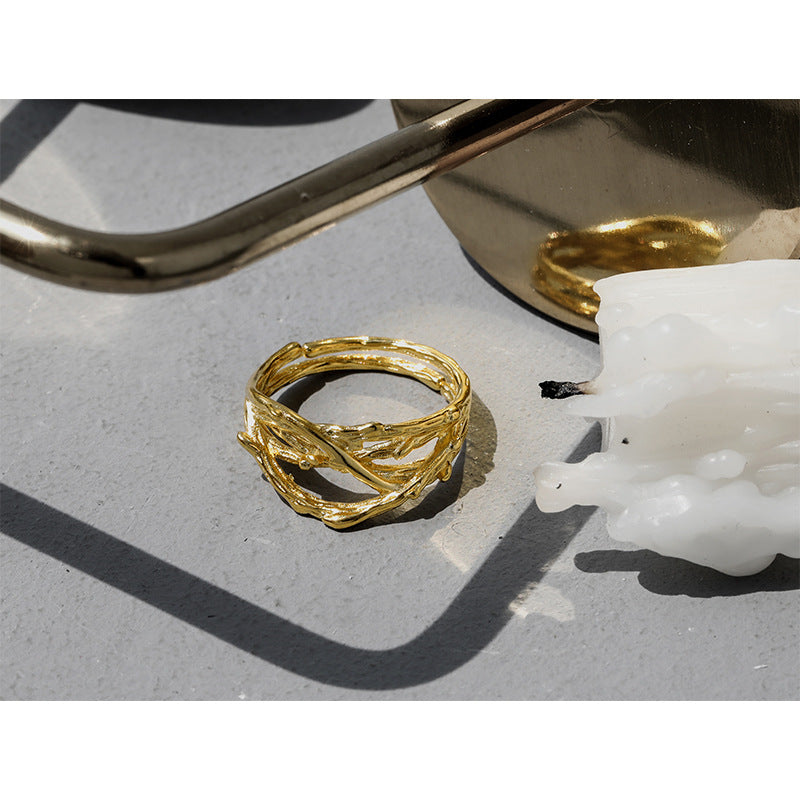 Textured Gold Ring