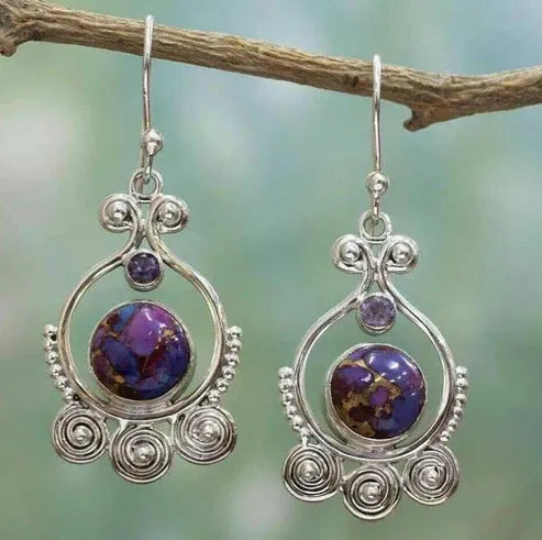 Vintage Purple Earrings
