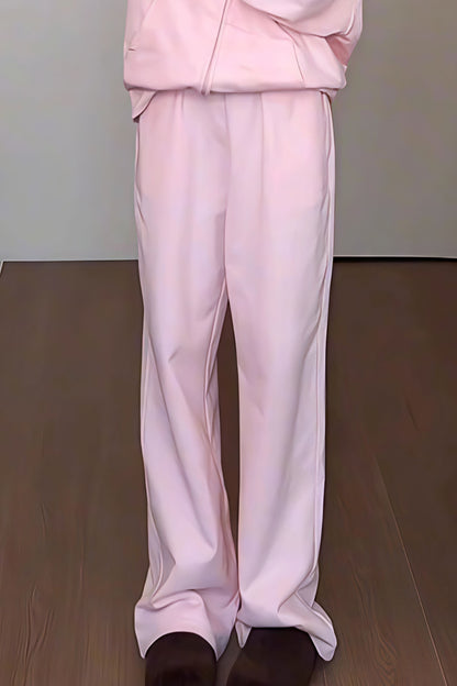 Retro Pink Relaxed Wide Leg Pants