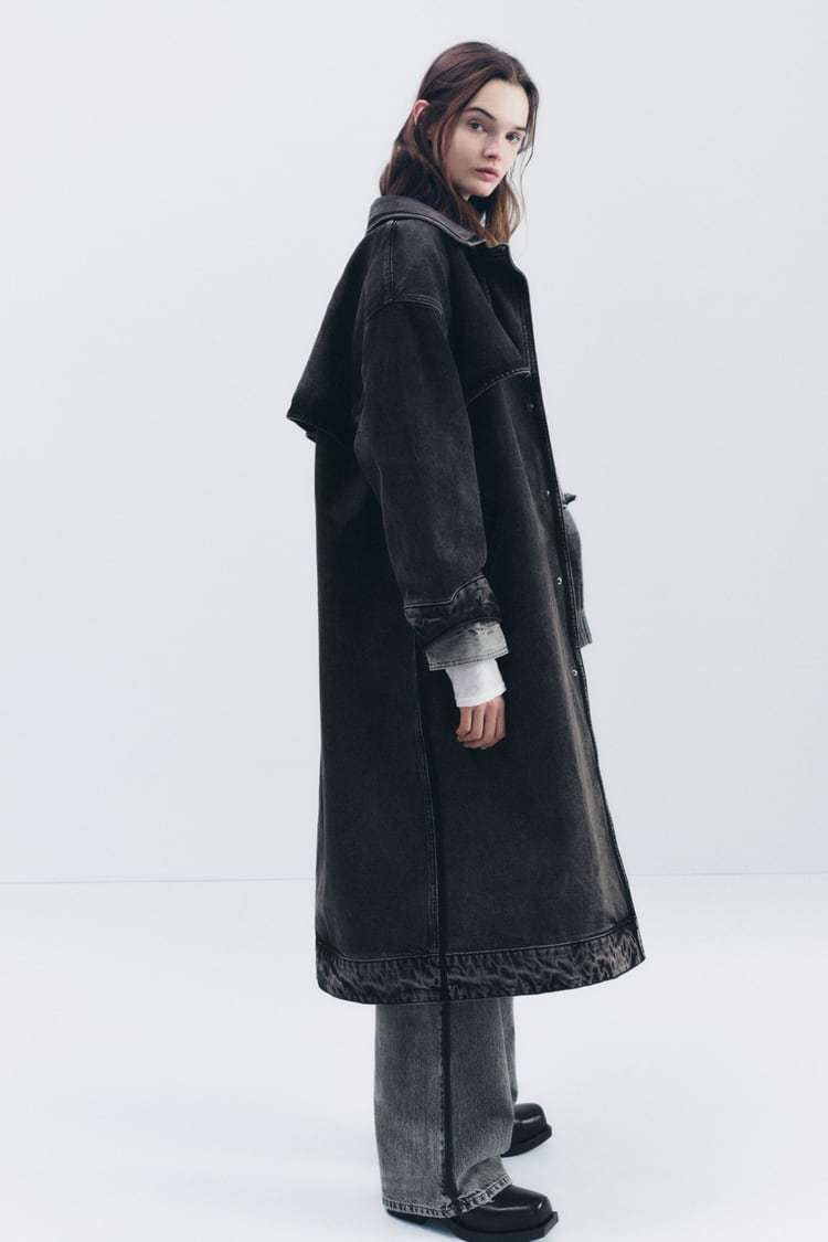 Dark Relaxed Denim Overcoat