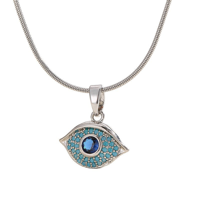 Elegant Blue Evil Eye Necklace