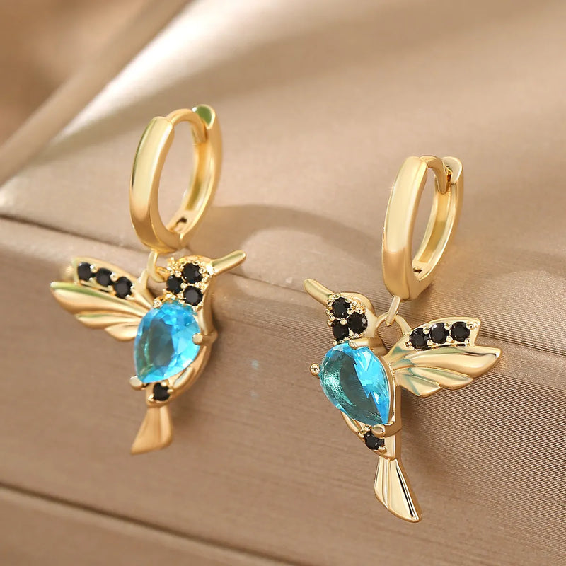 Elegant Blue Topaz Earrings