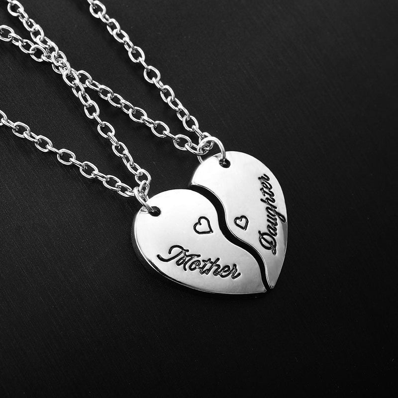 Mother Daughter Heart Necklace
