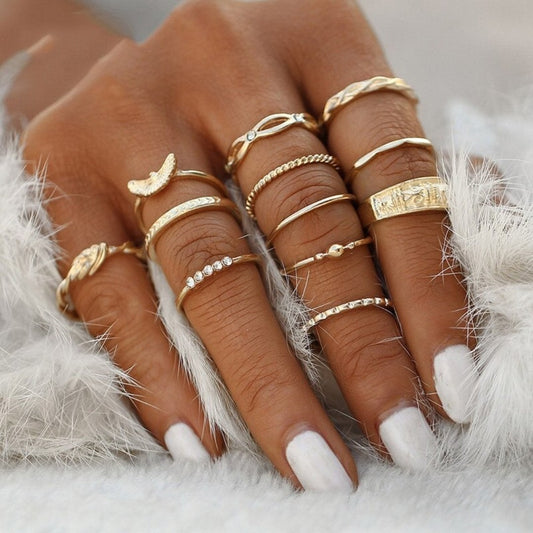 Gold Stackable Ring Set