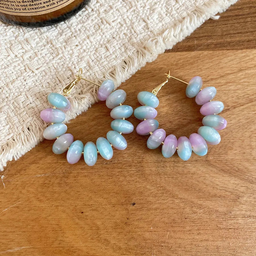 Pastel Beaded Earrings