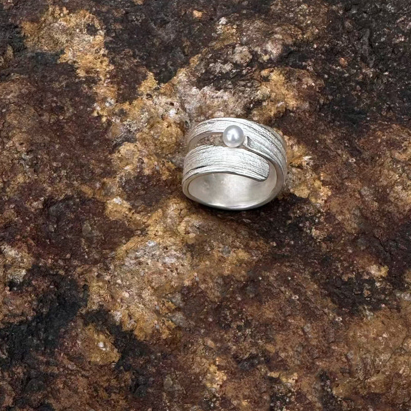 Modern Pearl Ring